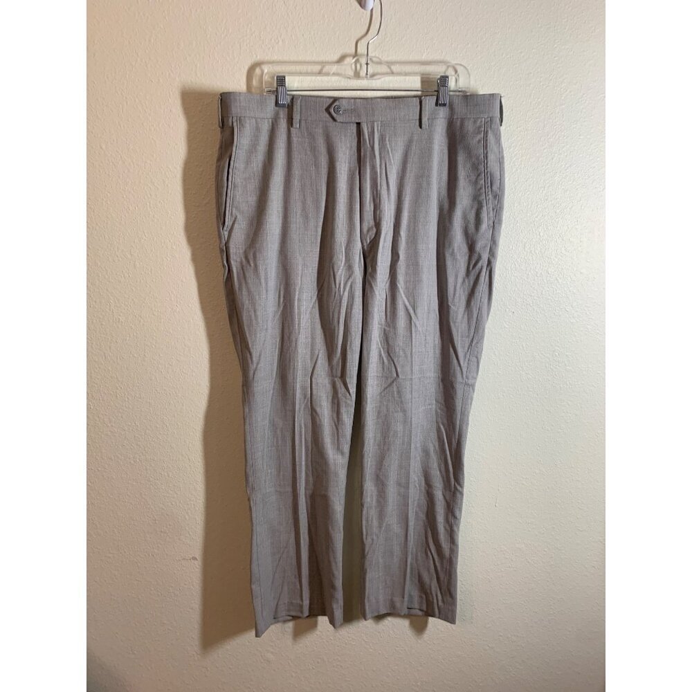 Roundtree & Yorke Travel Smart Business Pants Mens Size 36x29 GrayK1